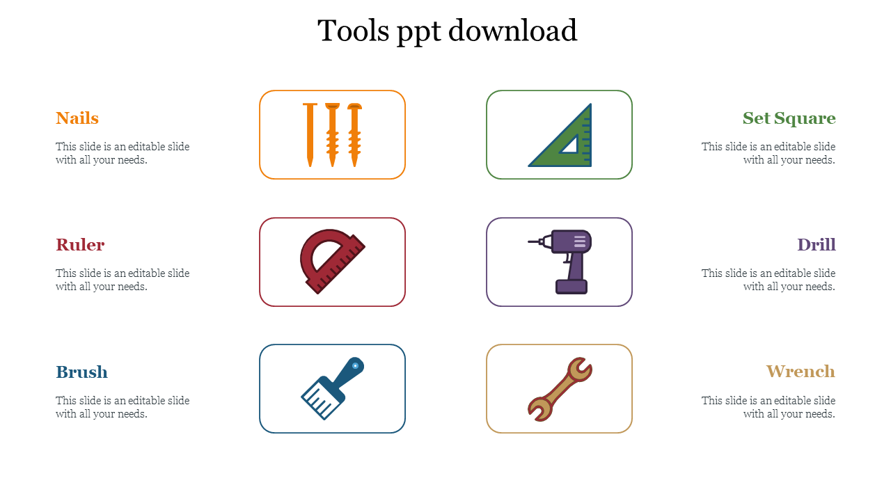 Captivating Tools PPT Download Immediately presentation
